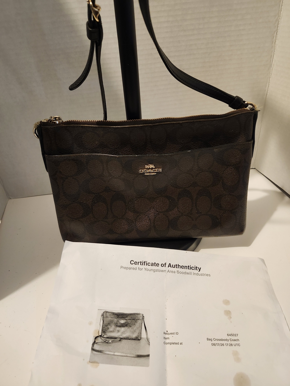 Coach Brown Signature Crossbody Bag